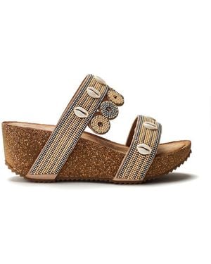 b.soleful Lurina Sandals Faux Leather - Brown