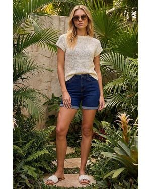 Roman Sleeveless Knit Vest - White
