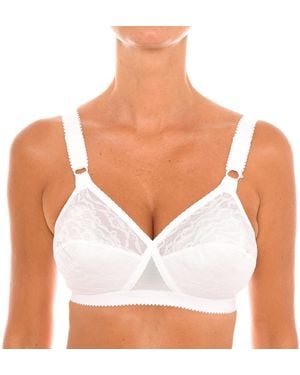Playtex P0165 Non-Wired And Non-Padded Lace Bra For Natural Bust Support - White