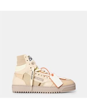 Off-White c/o Virgil Abloh Off 3.0 Colour Block Hi Top Trainers - Natural