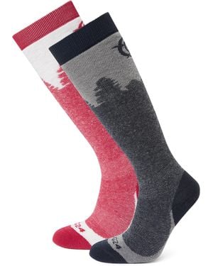 TOG24 Aprica 2 Pack Ski Sock Dark/Dark - Multicolour
