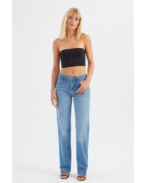Hiccup Mid Rise Straight Leg Jeans - Blue