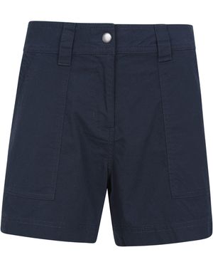 Mountain Warehouse 'Coast' Shorty Shorts With Multiple Pockets Breathable Summer Bottoms Cotton - Blue