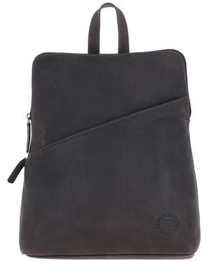 Leather Company 'Tokyo' Stylish Real Backpack - Black