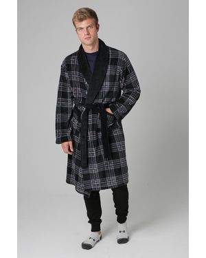 Tokyo Laundry Plush Dressing Gown - Black