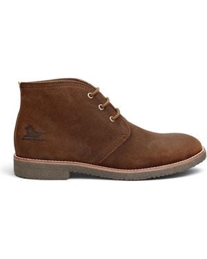 Panama Jack Leather Waterproof Lace-Up Desert Boots - Brown