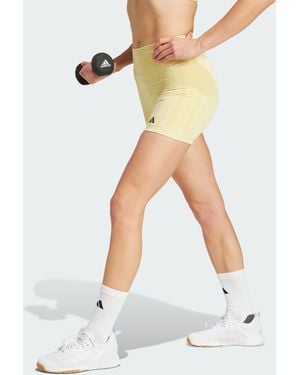 adidas Originals Optimé 3-Stripes 1/4 Short Leggings - White