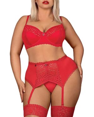 Obsessive Jolierose 3 Piece Set - Red