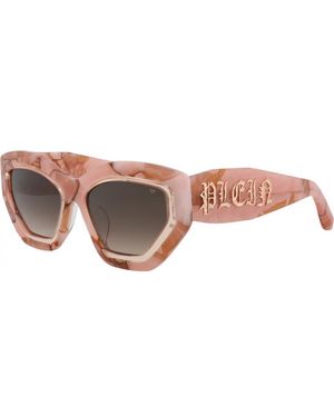 Philipp Plein Spp099M 55 06Z8 Sunglasses - Brown