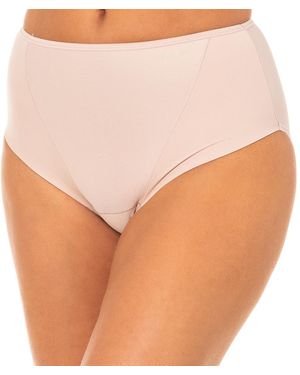 Janira Pack-2 High Waist And Elastic Knickers Breathable Fabric 1031893 - Natural