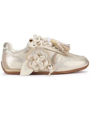 KG by Kurt Geiger Leather Lennon Trainers - Natural