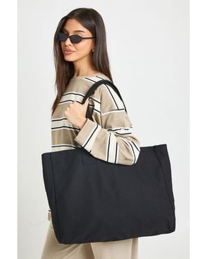 Boohoo Basic Canvas Tote Bag - Blue