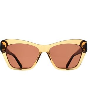 DKNY Cat Eye Crystal Amber Dk535S - Brown