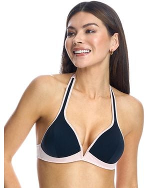 Ory Wireless Halter Bikini Bra W240805 - Blue