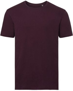 Russell Russell Organisch T-shirt (bourgondië) - Paars