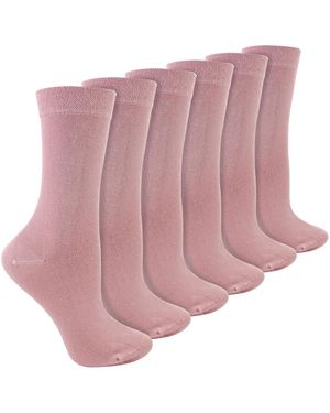 Sock Snob 6-Pack Sokken Van Bamboe En Merinowolmix - Roze