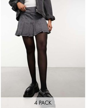 Pretty Polly Everyday Opaques 4-Pack 60 Denier Tights - Black