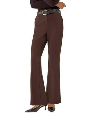 Roman Bootcut Crepe Stretch Trousers - Brown