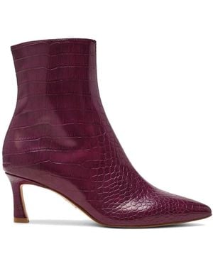 Steve Madden Leather Lulah Cl7 Boots - Purple
