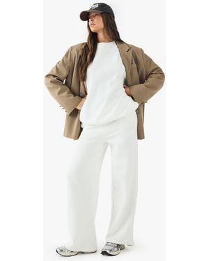 DSGN Studio Embroidered Straight Leg Jogger - White