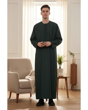 Thobez Eid Moroccan Jubba Robe Djellaba Ramadan Eid Thobe Lfs-Hm11 - Black