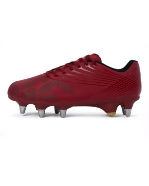 Canterbury Stampede Team 2025 Soft Ground Rugby Boots - Red