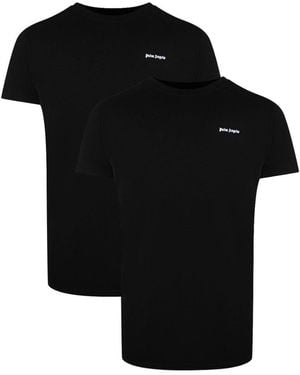Palm Angels Two-Pack Classic Logo T-Shirts Cotton - Black