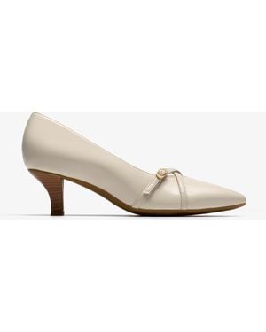 Clarks Kepley Star Off Lea Shoes - White