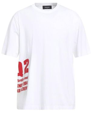 DSquared² Dq2 Side Logo T-Shirt Cotton - White