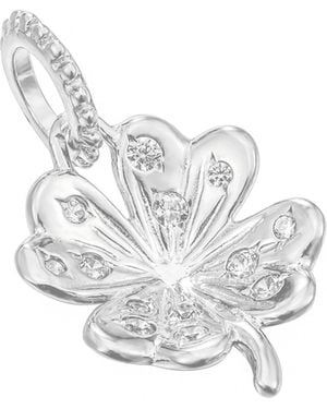 SEOL + GOLD Sterling Cz Clover Pendant - White