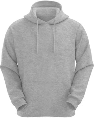 VR2 Denim Plain Hoodie Long Sleeve Pullover - Grey