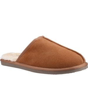 Hush Puppies Coady Suede Slippers - Brown