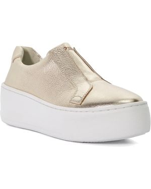 Dune 's Dune Ethoss Laceless Platform Trainers In Gold - Naturel