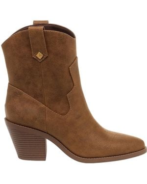 Rocket Dog Ladies Feather Cowboy Boots (Walnut) - Brown