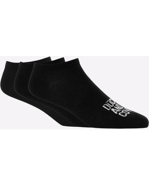 Duck and Cover Fubel Trainer Socks 5Pk - Black
