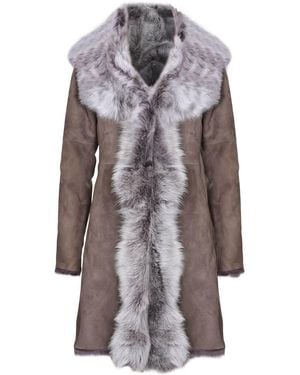 Infinity Leather Toscana Sheepskin Suede Trench Coat-Tbilisi - Grey