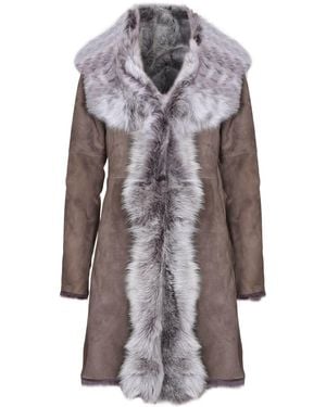 Infinity Leather Toscana Sheepskin Suede Trench Coat-Tbilisi - Grey