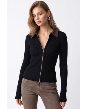 MixRay Knit Cardigan - Black