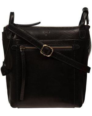 NiNa Amora 'Orla' Leather Shoulder Bag - Black