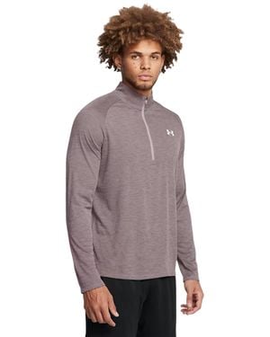 Under Armour 2.0 Half Zip Technical Top - Purple
