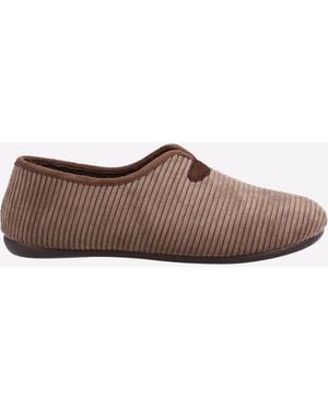 Cotswold Grouse Loafer Slipper - Brown