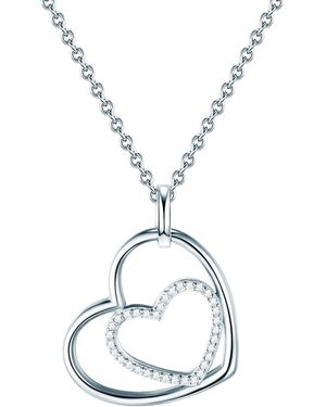 Rafaela Donata Necklace With Pendant Sterling Zirconia - Metallic