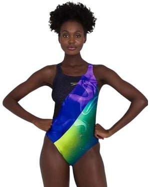 Speedo Cross-Back Training Swimsuit - Blue