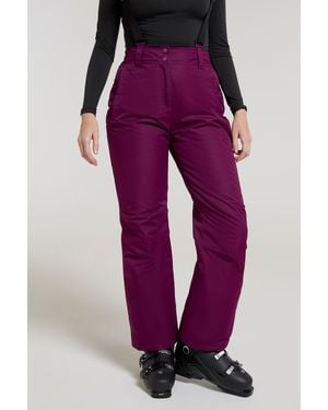 Mountain Warehouse 'Moon' Ski Trousers Warm Insulated Snow Proof Elastic Waist Winter Trouser - Purple