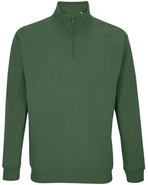 Sol's Quarter Zip Fleece Sweatshirt - Green
