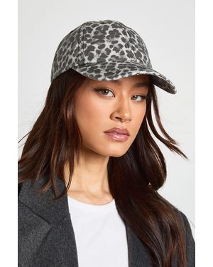 Boohoo Print Washed Cap - Black
