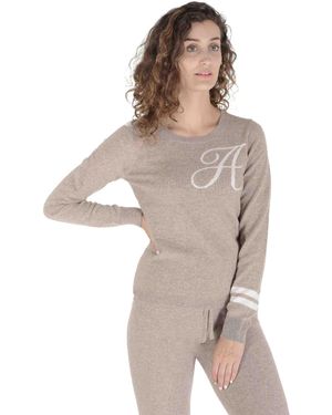 Crown of Edinburgh Cashmere Crew Neck Jumper Stockbridge A - Brown