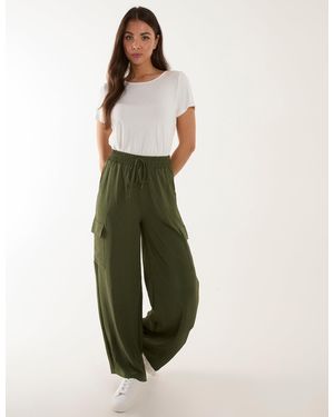Blue Vanilla Wide Leg Combat Trouser - Green