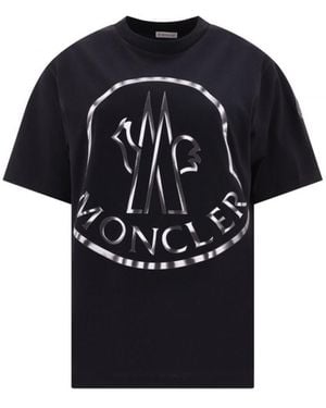 Moncler Bold Circle Logo T-Shirt - Black