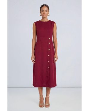 PRINCIPLES Petite Utility Style Midi Dress - Red